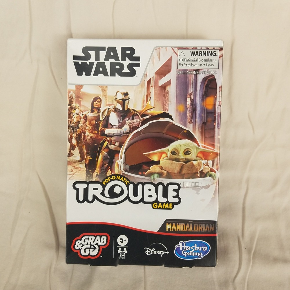Star Wars The Mandalorian Trouble Grab & Go Travel Board Game Hasbro F2369 Grogu